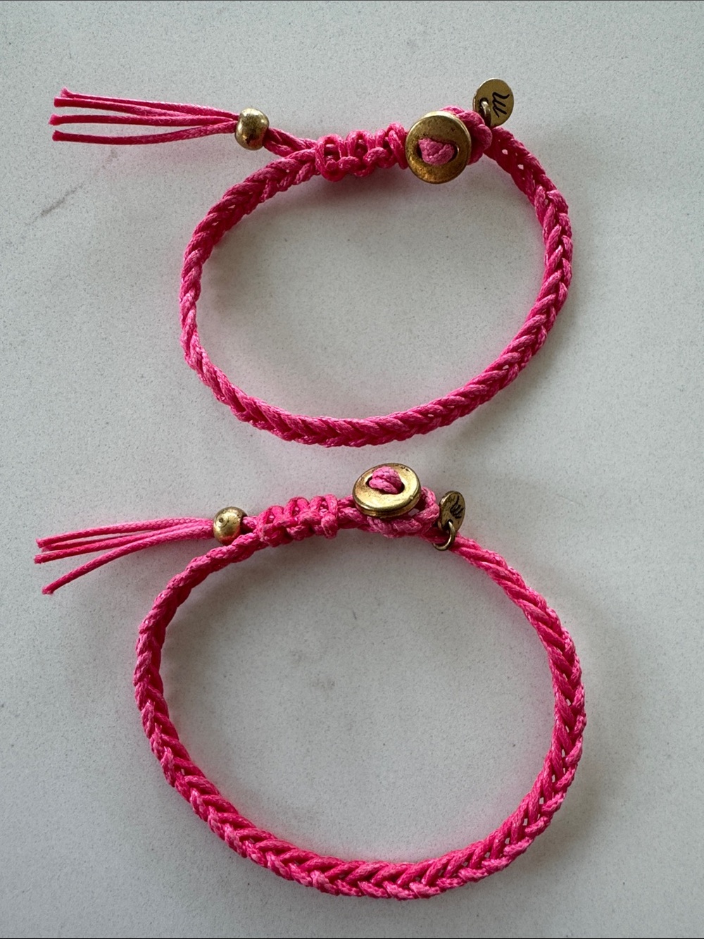 Madewell Braided Pink Adjustable Bracelet NWOT